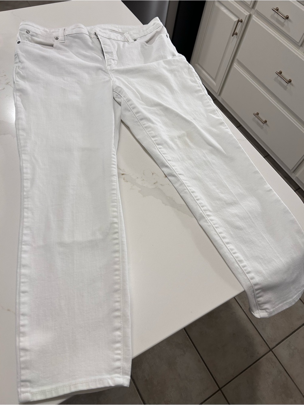 Talbots White Slim Ankle Jeans